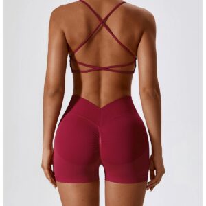 Ensemble short dos croisé