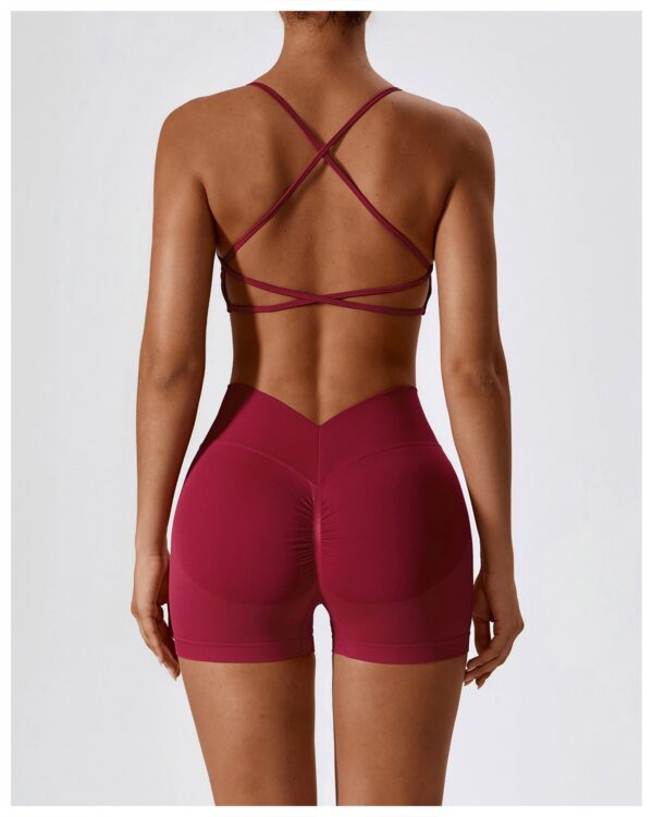 Ensemble short dos croisé